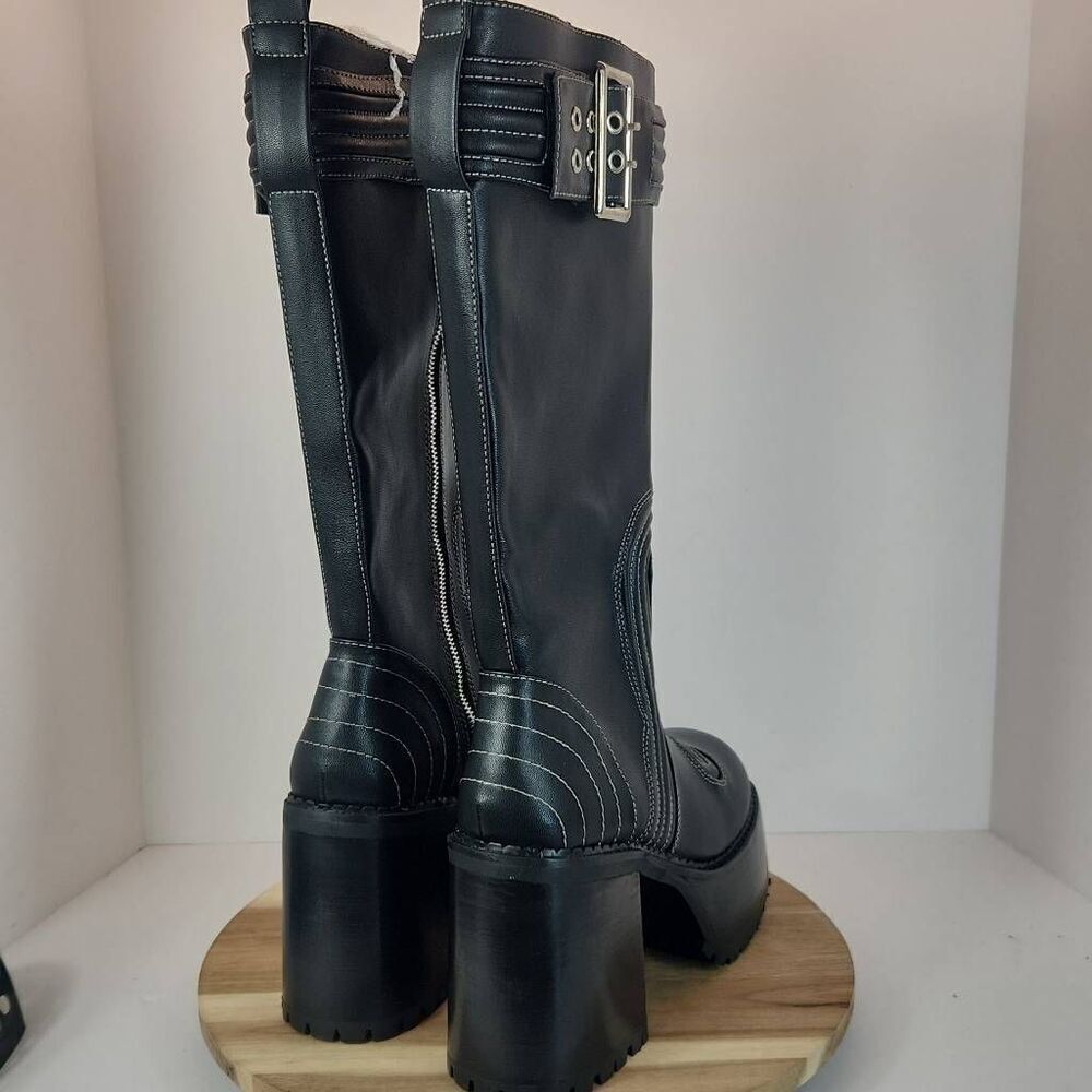 Dolls Kill - Roadway Combat Boots Generation Kiss Women's Size 10 M Black - Picture 3 of 10